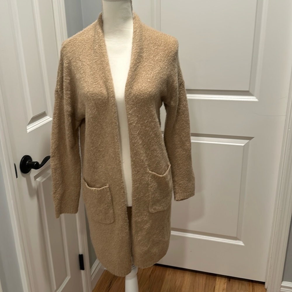Beige open cardigan small